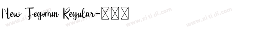 New Tegomin Regular字体转换
